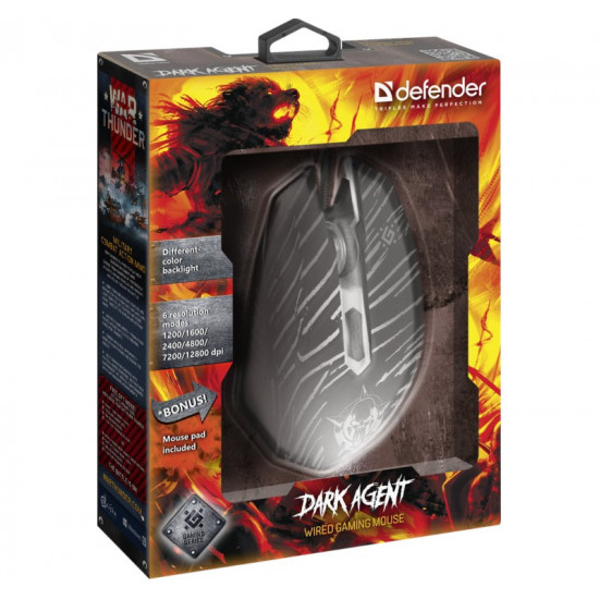 WIRED GAMING MOUSE DARK AGENT GM-590L