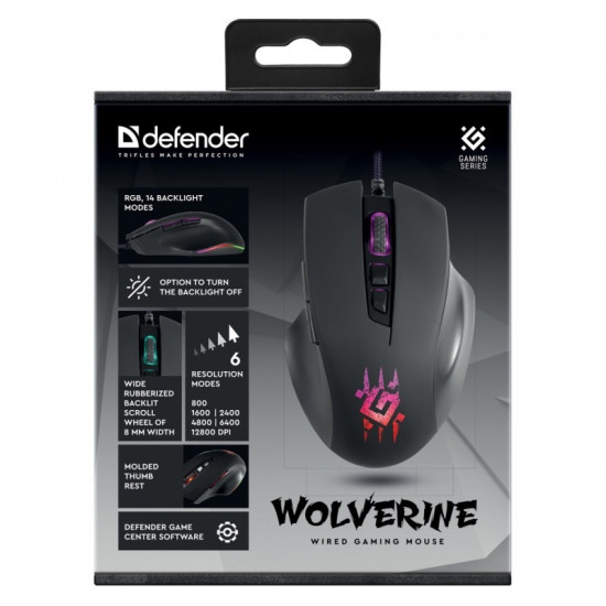 WIRED GAMING MOUSE WOLV ERINE GM-700L