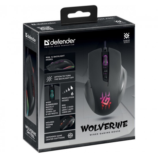 WIRED GAMING MOUSE WOLV ERINE GM-700L