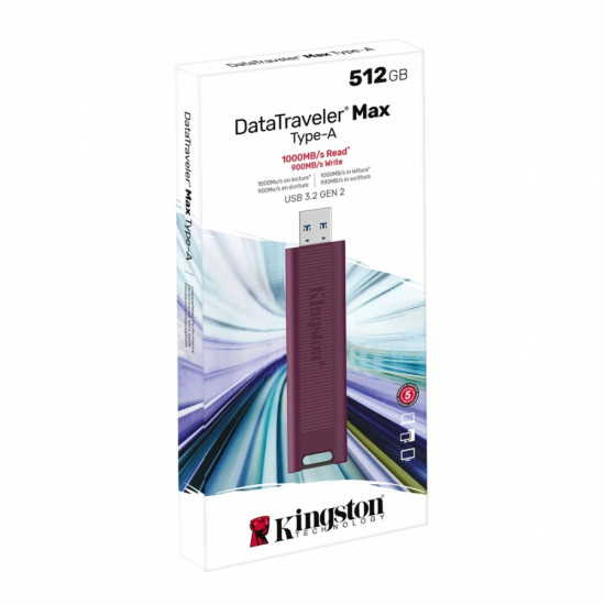 Flashdrive Data Traveler MAX A 512GB USB-A 3.2 Gen2