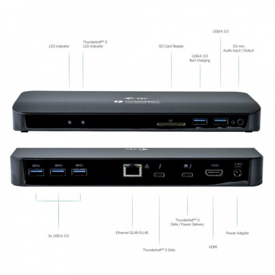 i-tec Thunderbolt 3/USB -C Dual 4K Docking Stat