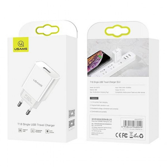 Charger T18 1xUSB 2,1A Only Head