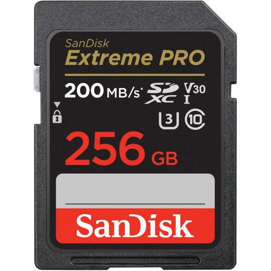 Extreme Pro SDXC 256GB 200/140 MB/s V30 UHS-I