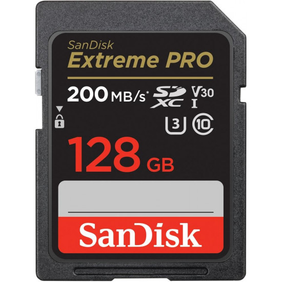 Extreme Pro SDXC 128GB 200/90 MB/s V30 UHS-I U