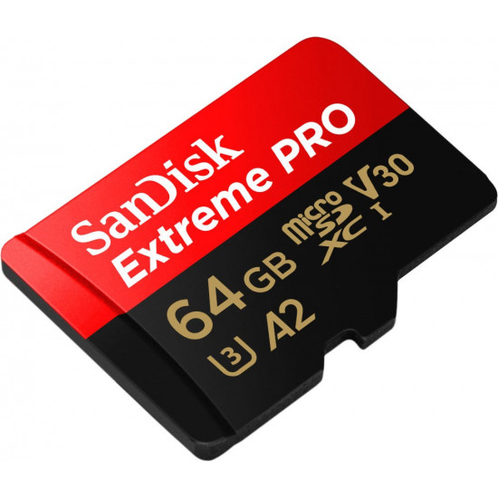 64GB SanDisk Extreme Pro MicroSDXC 200MB/s +Adapter