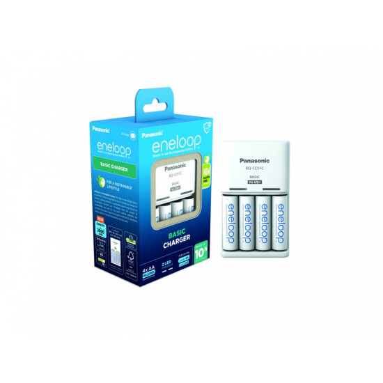 Eneloop basic charger BQCC51 + AA 4 pcs.