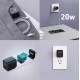 Mini wall charger PA-Y20S Black 1xUSB-C 20W PD Power Delivery