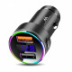 QC dual USB car charger LED Maclean MCE375