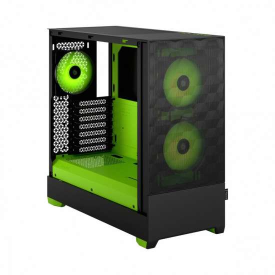 PC case Pop Air TG Clear Tint RGB green core