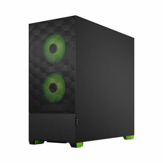 PC case Pop Air TG Clear Tint RGB green core