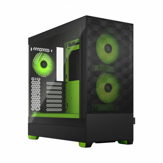 PC case Pop Air TG Clear Tint RGB green core