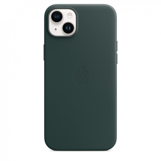 Case iPhone 14 Plus leather Forest green