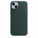 Case iPhone 14 Plus leather Forest green