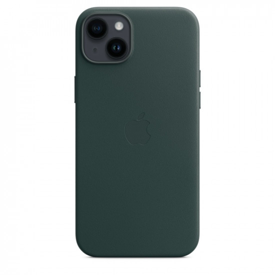 Case iPhone 14 Plus leather Forest green