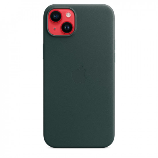 Case iPhone 14 Plus leather Forest green