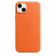 Case iPhone 14 Plus leather Orange