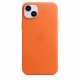 Case iPhone 14 Plus leather Orange