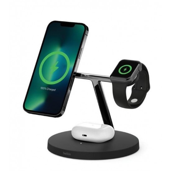 BOOST CHARGE PRO 3-in-1 wireless charging cradle MagSafe black