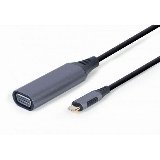 I/O ADAPTER USB-C TO VGA/GREY A-USB3C-VGA-01 GEMBIRD