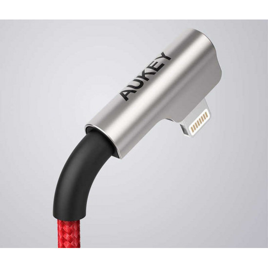 AUKEY CB-AL01 Red OEM U SB - Lightning Nylon Ca