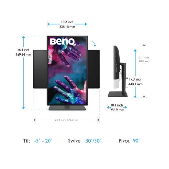 Monitor 25 inch PD2506Q QHD 5ms/2K/IPS/GL/HDMI