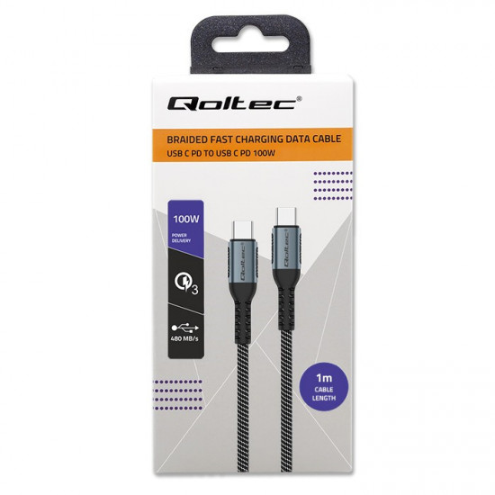 USB 2.0 type C cable USB 2.0 type C 100W, 1m