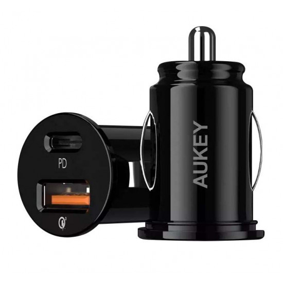 AUKEY CC-Y11 Mini Car Charger 2xUSB (1xUSB C P