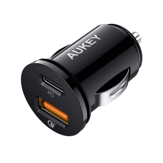 AUKEY CC-Y11 Mini Car Charger 2xUSB (1xUSB C P