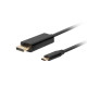 Cable USB-C(M)->Displayport(M) 1.8M 4K 60HZ black