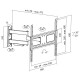 TV wall mount, 37-70& 39 tilt, swivel, 50kg max