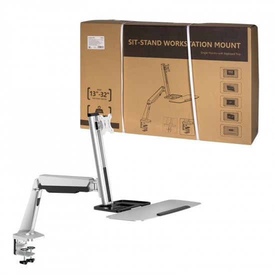 Sit-stand workstation monitor desk,13-32 39 8kg