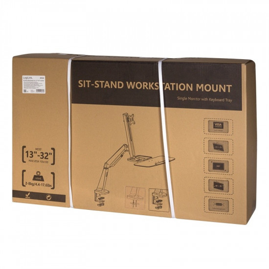 Sit-stand workstation monitor desk,13-32 39 8kg