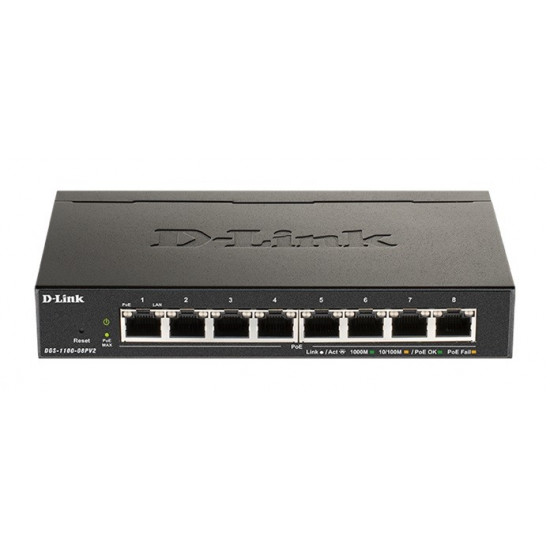 Switch Smart DGS-1100-08PV2 8xGE PoE