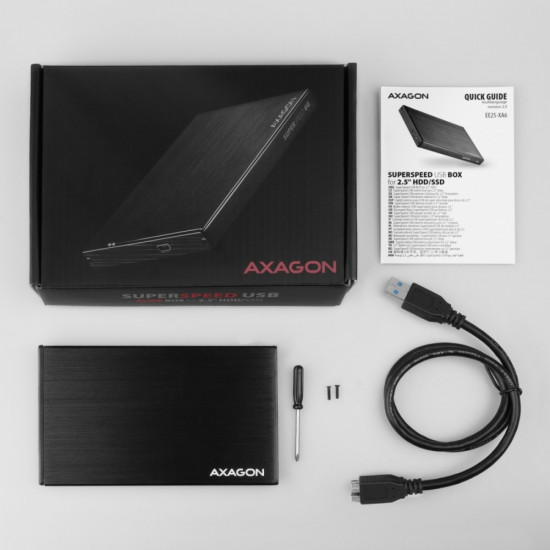 External ALINE Box EE25-XA6 USB 3.2 Gen 1 - SATA 6G 2.5