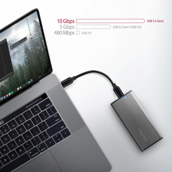 ALU box EEM2-SG2 USB-C 3.2 Gen 2 - M.2 NVMe / SATA SSD 30-80mm 