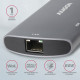 Hub HMC-6M2 USB-C 3.2 Gen 1 hub w. M.2 SATA + HDMI + GLAN + 2x USB-A + PD 100W
