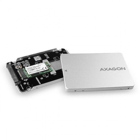 ALU body, RSS-M2SD SATA - M.2 SSD SATA, up to 80mm SSD, silver