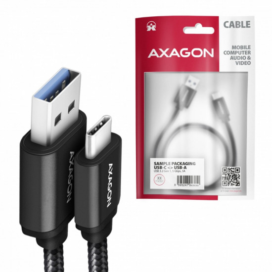 AXAGON BUCM3-AM20AB wir e USB-C - USB-A 2m