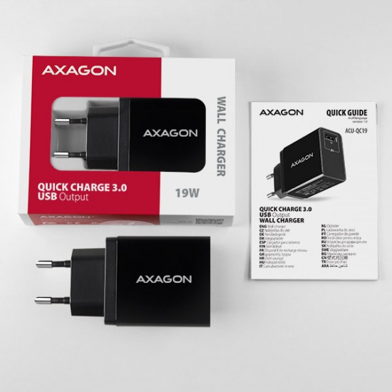 AXAGON ACU-QC19 wall charger 1x QC3.0/AFC/FCP/