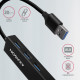 Hub HMA-GL3A 3x USB-A + GLAN, USB3.2 Gen 1, metal, 20cm USB-A cable