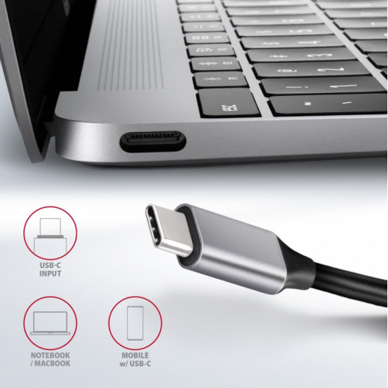 HMC-6GL 3x USB-A, HDMI, RJ-45, USB 3.2 Gen 1 hub, PD 100W, 20cm USB-C cable