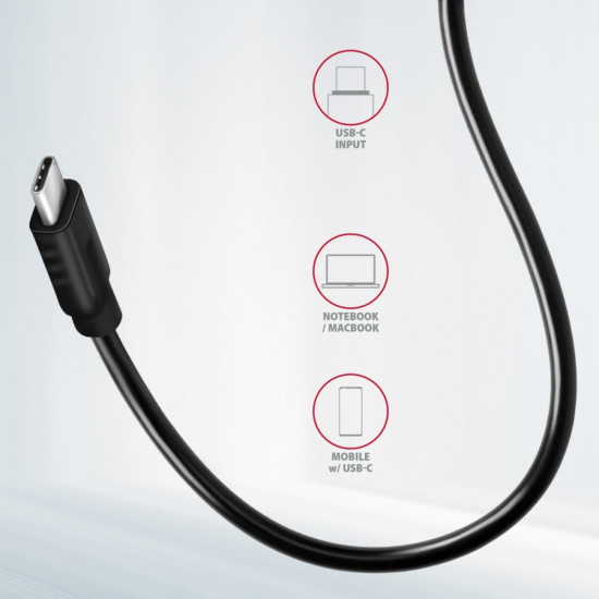 Hub HMC-4G2 2x USB-A + 2x USB-C, USB-C 3.2 Gen 2 10Gbps, 13cm USB-C cable