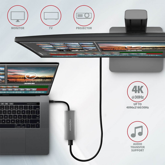 Hub HMC-5G2 2x USB-A + 2x USB-C + HDMI, USB-C 3.2 Gen 2 10Gbps, PD 60W, 13cm USB-C cable