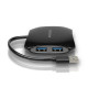 Hub HUE-S1B 4x USB 3.2 Gen 1 QUATTRO Black