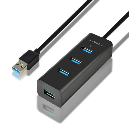 Charging Hub HUE-S2BL 4x USB 3.2 Gen 1 1.2m Cable, MicroUSB Charging