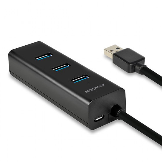 Charging Hub HUE-S2BP 4x USB 3.2 Gen 1, 1.2m Cable, MicroUSB Charging, Incl. AC Adapter