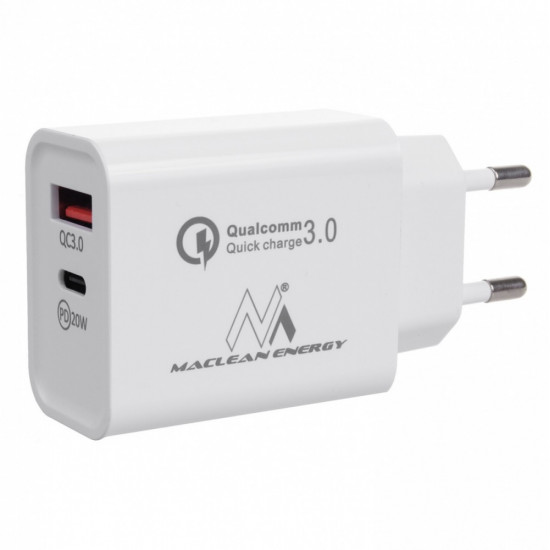 Power charger 20W QC 3.0 PD Maclean MCE485W