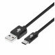 Cable USB - USB C 1.5 m black tape premium