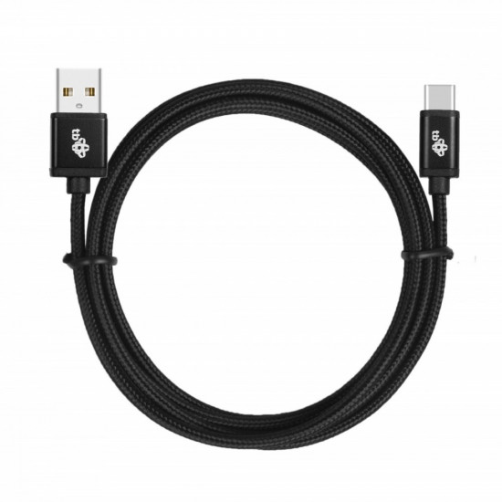 Cable USB - USB C 1.5 m black tape premium