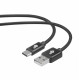 Cable USB - USB C 1.5 m black tape premium